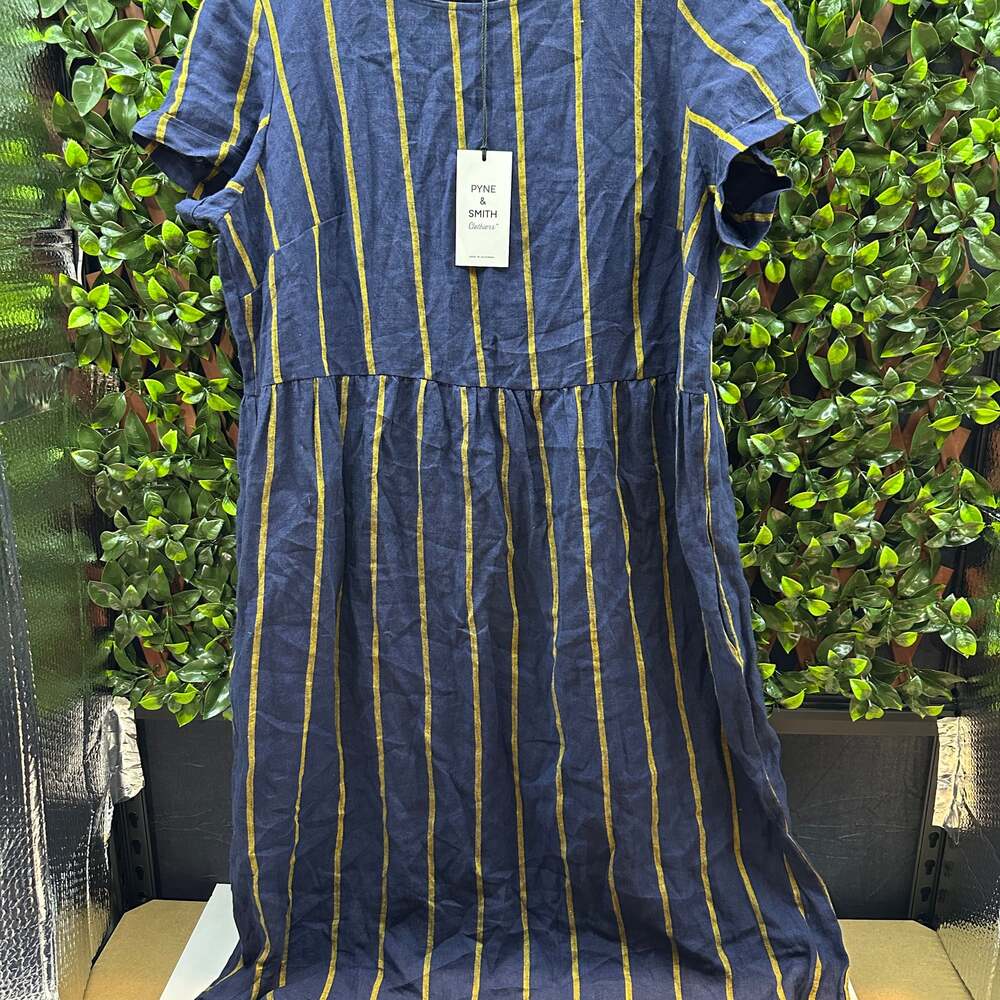 Pyne & Smith No.12 Rhubarb Stripe Linen Dress